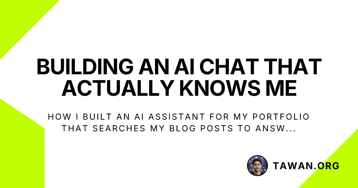 Building an AI Chat That Actually Knows Me